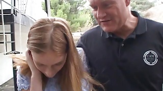 Preggo slut and tramp gang fucked